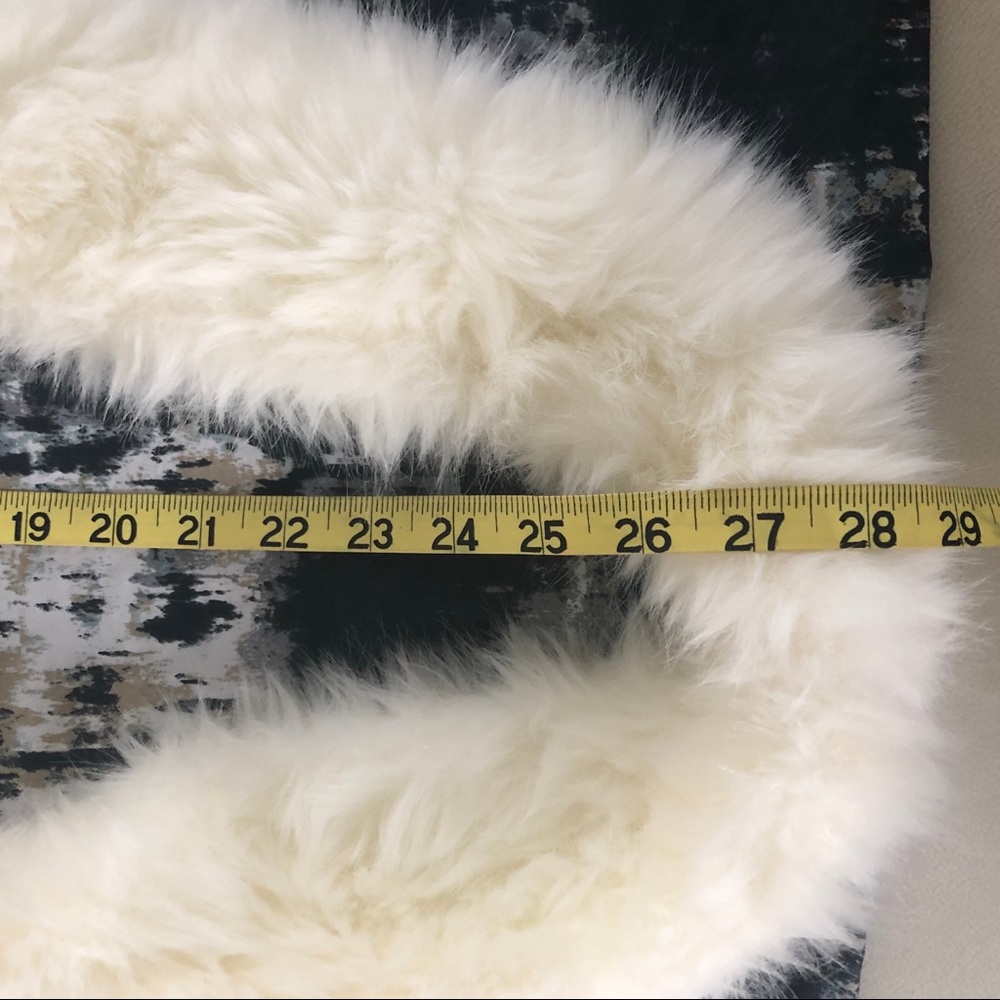 Cream Soft Cozy Fluffy Infinity Scarf - Picture 6 of 6